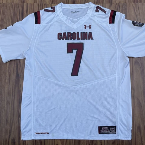 Under Armour 3XL #7 South Carolina Gamecocks White Clowney Football Jersey XXXL Cover