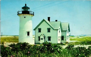 Race Point Lighthouse Provincetown MA  Vintage Postcard  UU2 - Bild 1 von 2
