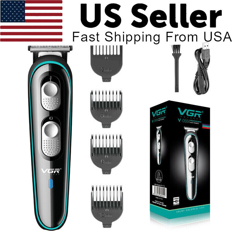 VGR USB Rechargeable Electric Hair Clippers Basic Barber Cordless Trimmer Shaver