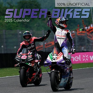 2025 Calendar Super Bikes 16-Month Square Wall Gifted Stationery GSC25203 - Picture 1 of 4