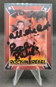 ECW Rockin Rebel Auto Signed Wrestling Card Wwe Nwa WWF Czw WCW Roh - Picture 1 of 2
