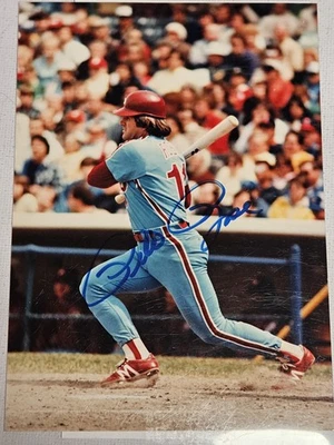 Tarjeta autógrafa Pete Rose 3 1/2 × 5 certificada por JSA genuina Philadelphia Phillie Foto 1 de 4
