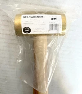 NEW - GEARWRENCH 1Lb. Brass 1-1/4" Head Wood Handle Dead Blow Hammer, 81-111G - Picture 1 of 5