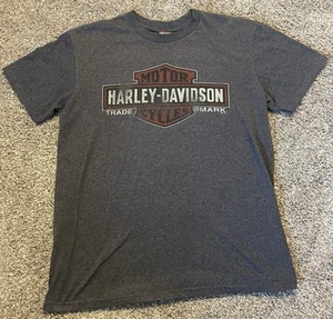 Harley Davidson Large France Shirt Gray - Picture 1 of 4