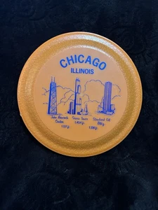 VTG Chicago Sears Tower Orange & Blue Frisbee By Whirley Industries Inc - Picture 1 of 7