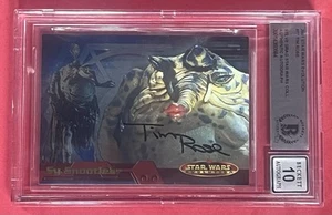 2001 Topps Star Wars Evolution #77 Tim Rose as Sy Shootles Auténtico Automático BGS 10 - Imagen 1 de 3