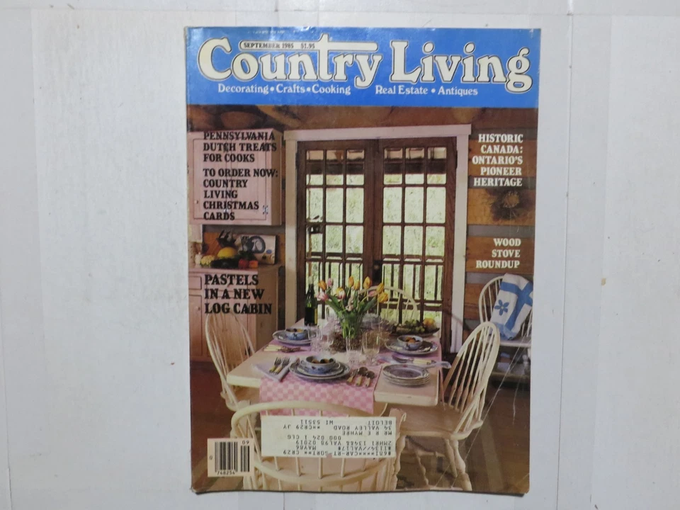 Журнал Country Living для украшения антиквариата кулинарии рукоделия 1985 сентябрь 3Z - Изображение 1 из 1