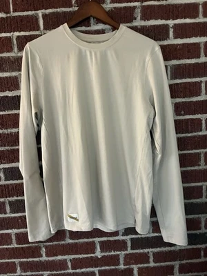 Tracksmith Men's Session Long Sleeve Shirt Size Medium Tan - Image 1 of 4