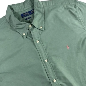 Polo Ralph Lauren Garment Dyed Oxford Button Down Shirt Men's XXL Green Classic - Picture 1 of 7