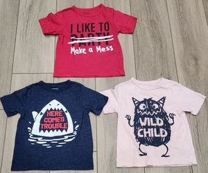 3 divertidas camisetas gráficas para niños pequeños talla 3T problemas para niños salvajes hacer un lío - Imagen 1 de 6