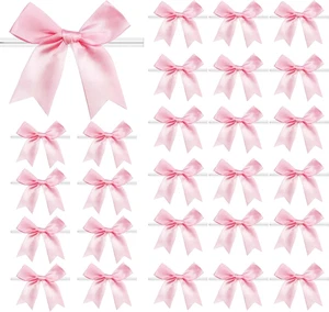 50 PZ Fiocchi per Cravatta Twist Nastro di Raso Fiocchi 3,3 Pollici Fiocchi Regalo Fiocchi Artigianali per G - Foto 1 di 8