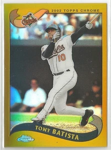 2002 Topps Chrome Series 2 Baseball Tony Batista #513 Gold Refractor Parallel - Afbeelding 1 van 2