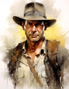 Impresión artística "Indiana Jones 8" 8,5x11 limitada a solo 20 copias numeradas a mano - Imagen 1 de 1