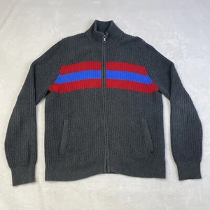 Suéter Brooks Brothers Cremallera Completa Manga Larga Algodón Tejido Grueso Talla Grande Rayas - Imagen 1 de 7