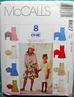 UNCUT-McCall's Pattern #8627-Girl's Unlined Jacket & Dress- Sizes 4 to 6