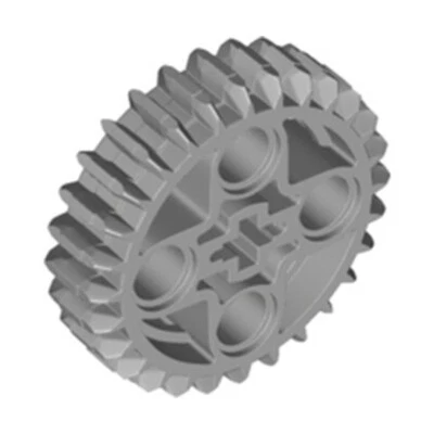 Lego Technic Bricks 6x Medium Stone Grey Angled Z28 Gear Wheel 6259270 46372 NEW - Image 1 of 4