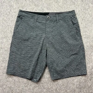 Volcom Mid Rise Hybrid Shorts Men's Size 32 Gray Striped - Picture 1 of 9