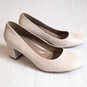 Aerosoles Eye Candy beige Leder Blockabsatz Damen Pumps Größe 9,5 - Bild 1 von 9