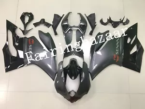 Kit de carenado por inyección ABS Ducati 1199 Panigale 2012-2014 negro gris - Imagen 1 de 6