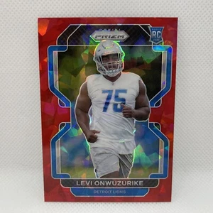 2021 Panini Prizm NFL Levi Onwuzurike RC Red Cracked Ice #423 - Detroit Lions - Imagen 1 de 2