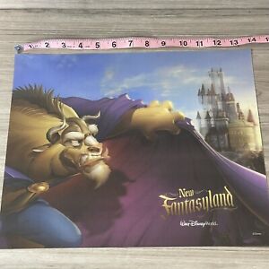 Disney World New Fantasyland Grand Opening Lenticular Beast Castle Print 11x14"