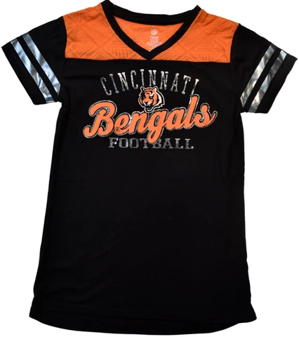 NFL Team Apparel Youth Girls Cincinnati Bengals Shirt New S, M, L, XL Cover