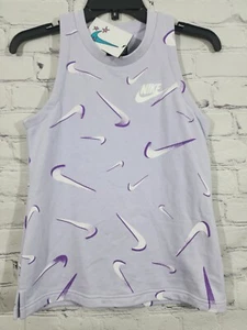 Nike Slim Fit Running Tennis Yoga Tank Girls XL Lavender DA1404-572 - New - Picture 1 of 14