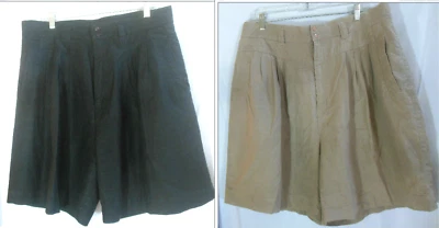 Venezia Pantalones Cortos para Caminar 22 Lote de 2 Negros y Tostados Tiro Alto 3 Bolsillos Mujeres En Muy Buen Estado Foto 1 de 4