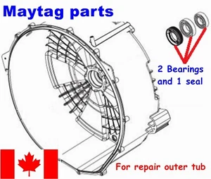 FRONT LOAD WASHER,2 TUB BEARINGS AND SEAL, Maytag , Amana - Picture 1 of 2