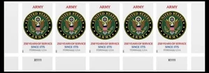 US 6003a Army 250 Years imperf NDC plate strip 5 MNH 2025 - Picture 1 of 1