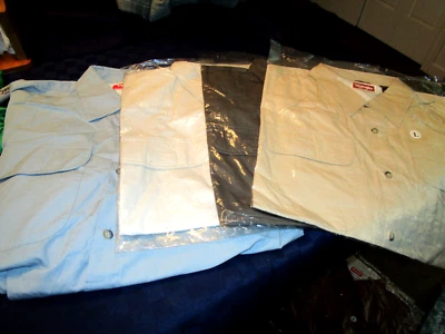 NWT LOT OF 4 WRANGLER  COTTON SHORT SLEEVE SHIRTS MULTI COLORS LARGE  (LOT 1) - Image 1 of 4