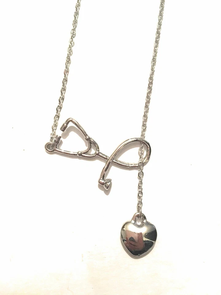 Grey's Anatomy Collana Stetoscopio Nichel Free Medicina Biologia Cuore Love - Immagine 1 di 1