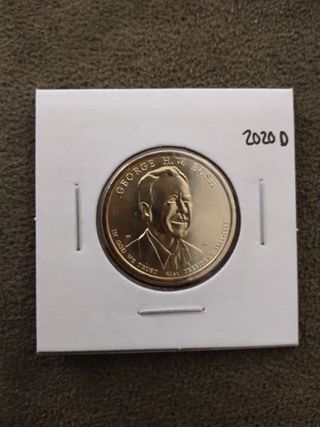 2020 D George H. W. Bush Presidential Dollar (BU) Cover