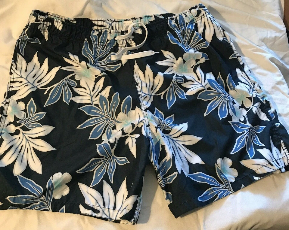 Bañador Meronas Hombre Talla XX-GRANDE Estampado Hawaiano Azul Hibisco Foto 1 de 4