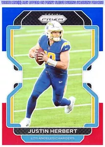 2021 Panini Prizm Justin Herbert #169 Red White and Blue - Picture 1 of 2