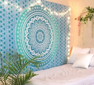 Tapiz Colgante de Pared Decoración Hippie Bohemio Mandala Nuevo India Decoración Doble - Imagen 1 de 7