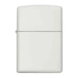 Zippo 214, Classic White Matte Finish Lighter, Full Size - Picture 1 of 3