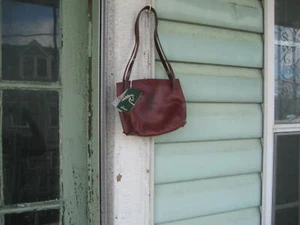 Nardelli Handbag, Burgundy Leather, Made in Italy - Picture 1 of 6