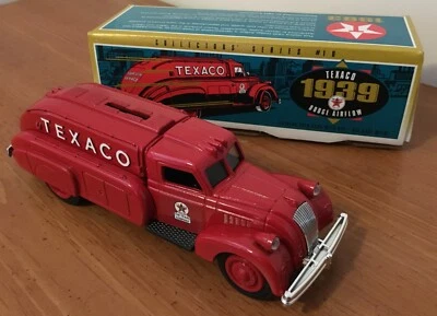Dodge Airflow Texaco 1939 petrolero rojo fundido a presión banco de monedas serie coleccionista #10  Foto 1 de 4