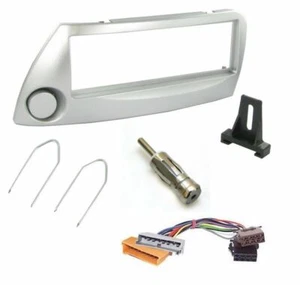 STEREO CD RADIO FASCIA FACIA SURROUND SILVER FITTING KIT FOR FORD KA 1996 ONWARD - Picture 1 of 2