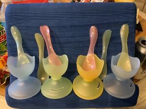 vintage toy ice cream  bowls and spoons SUPER CUTE