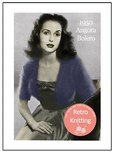 1950's Angora Bolero Knitting Pattern Copy - Picture 1 of 1