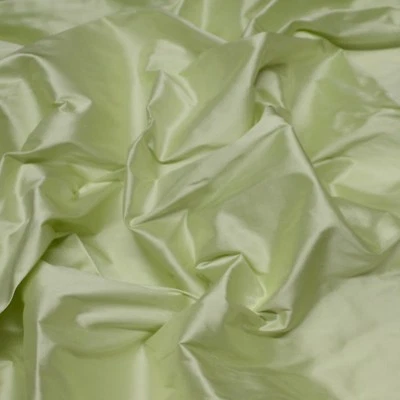 Iridescent Green Lily 100% Silk Shantung Fabric 54" Wide, By The Yard (SF-5087) - Image 1 of 4