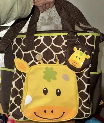 Bolso de Pañales Estampado de Jirafa Babyboom Amarillo Foto 1 de 4