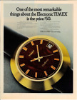 1971 Timex Electronic Watch Timepiece Date Jewelry Vintage Print Ad
