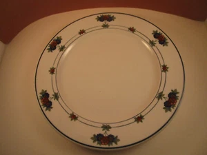 Vintage OP Co Syracuse China Restaurant Ware Red Blue Flowers Dinner Plate - Picture 1 of 7
