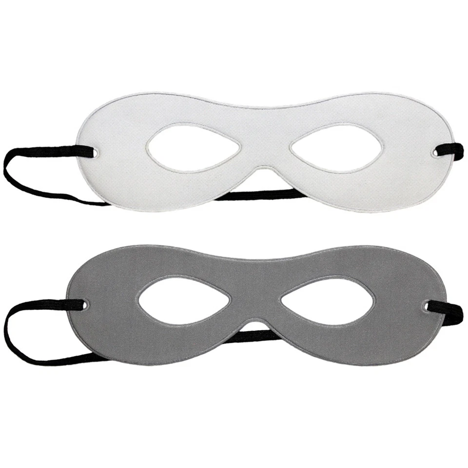 Máscara de superhéroe reversible blanca/gris para adultos ~ DISFRAZ DE HALLOWEEN FIESTA MÁSCARA PARA OJOS Foto 1 de 2