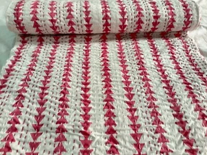 Flower Kantha Quilt Indian Hand Block Print Bedspread Blanket Cotton Throw Gudri - Picture 1 of 5