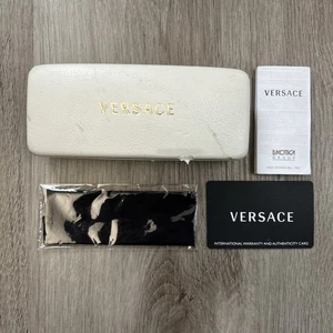 Versace Sunglasses Case Only Off White Clamshell Hardcase Designer Italy 6x3x2 - Picture 1 of 11