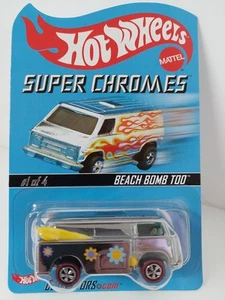 Hot Wheels Super Chromes Beach Bomb Too 1 of 4 Silver with Surf Boards - Picture 1 of 7